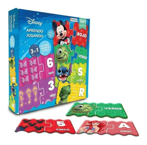 Juego De Mesa Aprendo Jugando Colores Números Letras Disney