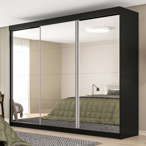 Guarda-roupa Casal 3 Portas Com Espelho 6 Gavetas Yescasa Grajaú