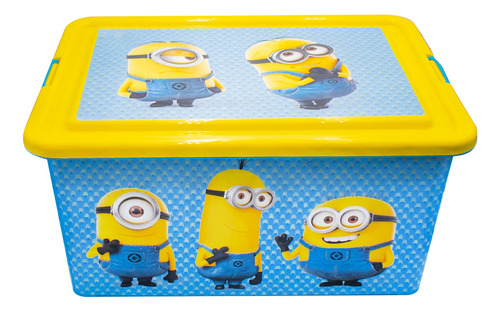 Juguetero Almacenamiento Minions Contenedor Baul Jumbo 23l