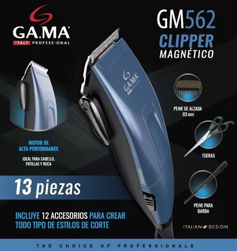 Imagen 7 de 10 de Maquina De Cortar Pelo Barba Profesional Cortadora 13 Piezas