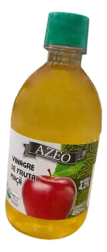 Vinagre De Maça Azeo Orgânico 4,2% Acidez Garrafa 450ml