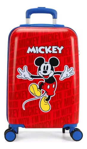 Mala Malinha Mickey Mouse Escolar Bordo Abs Rodinha 360