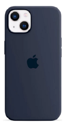 Capa Capinha Compatível Para Iphone 14 Silicone Premium Azul-escuro