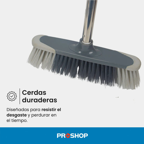 Kit Limpieza Hogar Escoba Pala Cepillos + Plumero Microfibra