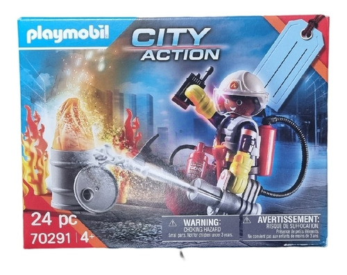 Set Playmobil 70291 City Action Bombero Con Extintor