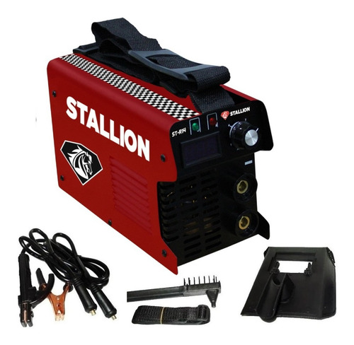 Soldadora Inverter Stallion Str14 Roja 130amp 60hz Voltaje Dual 110v/220v