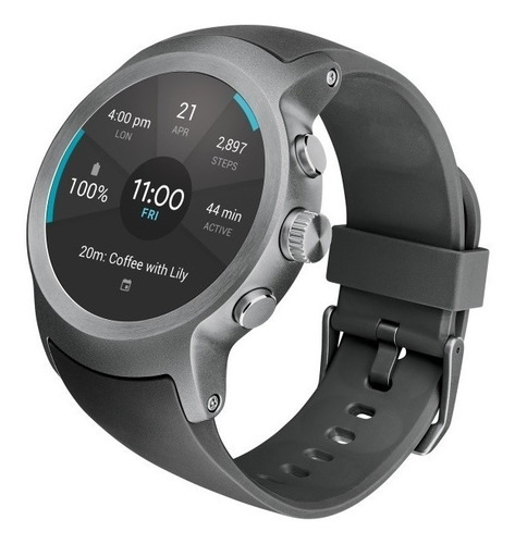 LG Watch Sport W280a 4g Lte Sim Card Smartwatch Reloj Silver