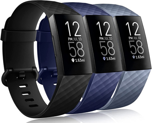 Imagen 1 de 6 de 3 Mallas De Reloj Fitbit Charge 4 / Charge 3 / Talle Large