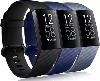 3 Mallas De Reloj Fitbit Charge 4 / Charge 3 / Talle Large