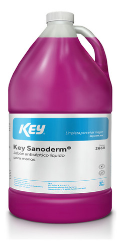 Jabón Antiséptico Líquido Para Manos Key Sanoderm 4lt