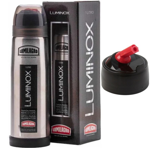 Termo Lumilagro Acero Inoxidable Luminox Pico Matero 1 Lt