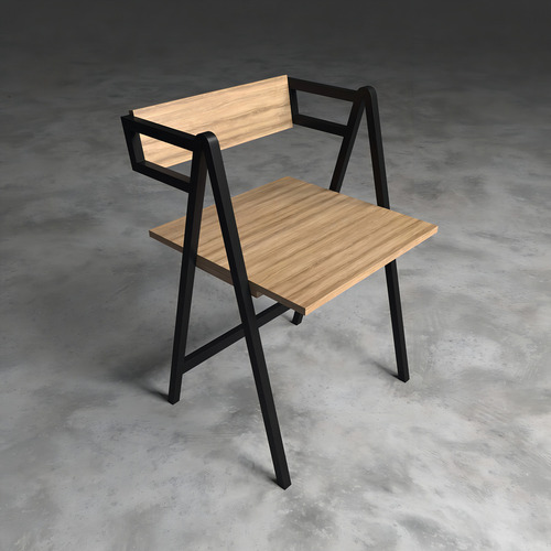 Conjunto Mesa 120x90cm Laminado Com Preto Com 4 Cadeiras Design Nórdico Para Cozinha Ou Sala De Jantar Industrial
