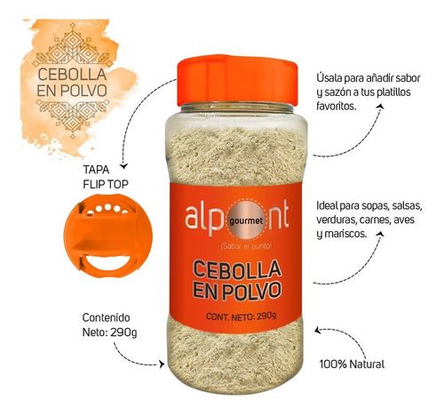 Alpont Cebolla En Polvo 290 Gramos 2 Piezas