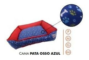 Cama Premium Pata Osso Azul M 