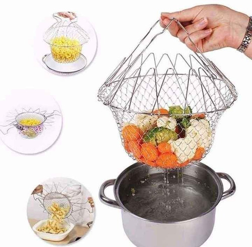 Soporte Plegable Para Freír De Acero Multifuncional Chef 