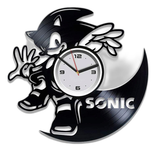 Reloj De Pared De Vinilo Kovides Sonic The Hedgehog Regalo D