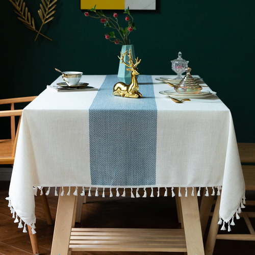 Mantel Jiale De Lino De Algodón Impermeable, 140 X 180 Cm, C