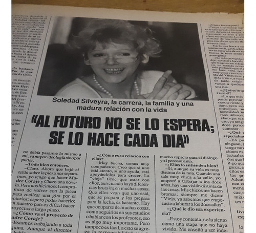 Revista Clarin N° 15298 Año 1988 Soledad Silveyra Al Futuro