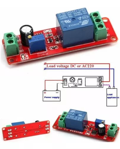 Modulo Relevador 12v Con Temporizador De Retraso Ne555 Timer