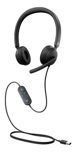 Headset Usb Moderno Preto 6id-00012 Microsoft