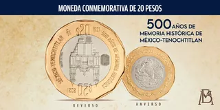 Moneda 20 Pesos 500 Años De La Memoria Histórica De México
