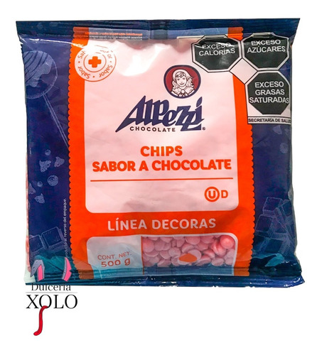 Chips Chocolate Alpezzy 500 Gramos Color Rosa