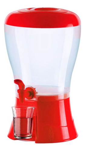 Dispensador Balde De Agua Para Mesa Rojo 5.7 Litros Elegante