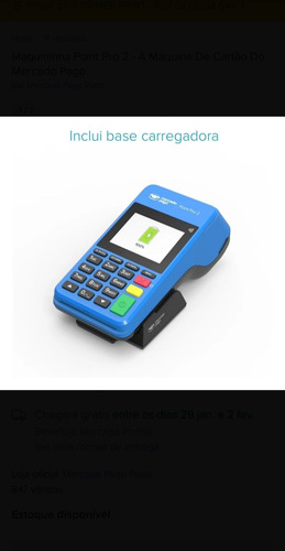 Imagem 8 de 12 de Maquininha Point Pro 2 - A Máquina De Cartão Do Mercado Pago
