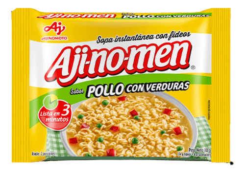Ajinomen Sopa Instantánea C/fideos Sabor Pollo Con Verduras