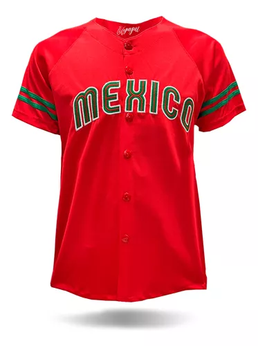 Camiseta de béisbol de México para hombre, Eagle Mexico Baseball Button  Down Jersey, camisetas de béisbol con bandera mexicana, camiseta deportiva