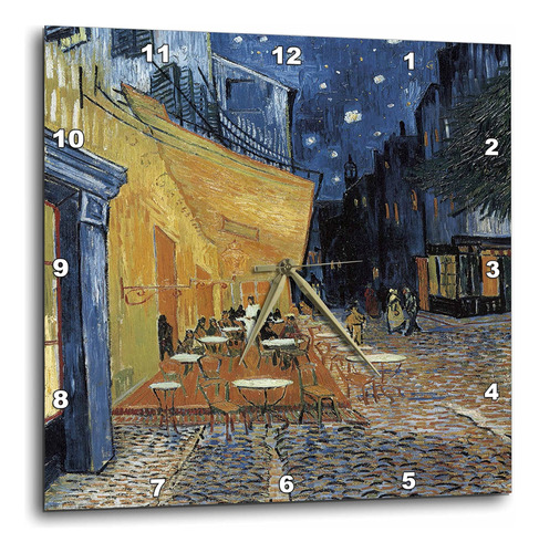 3drose Dpp__1 Terraza De Un Café En Vincent Van Gogh Reloj D