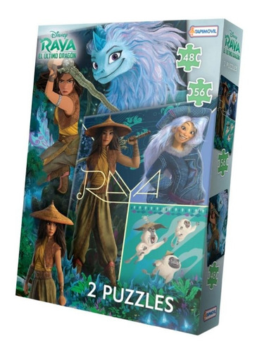 2 Puzzles Rompecabezas 48y 56 Disney Raya Y El Ultimo Dragon