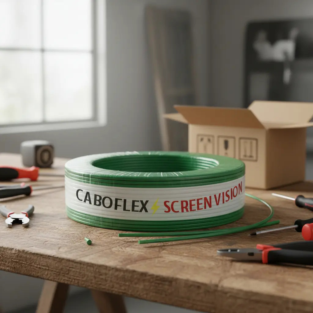 Fio 4mm Cabo Flexível Rolo Com 25 Metros Elétrico 750v Cor Verde Marca Screen Vision