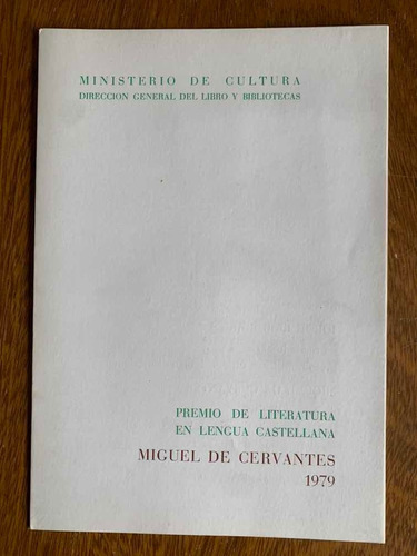 Jorge Luis Borges Premio Miguel De Cervantes 1979 Numerado