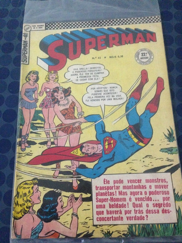 Superman 3ª Série Nº 41 - Ebal - 1967 - Raridade