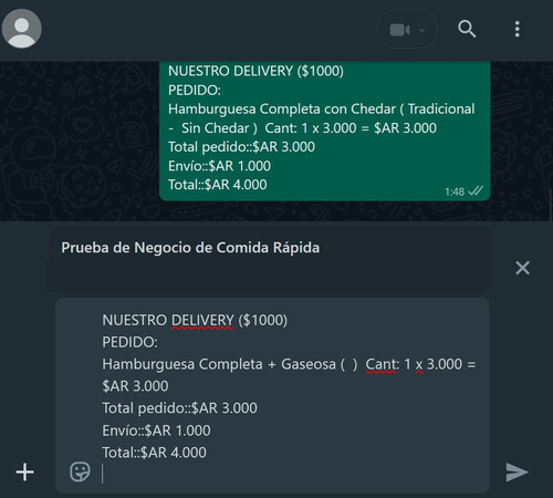 App Para Delivery Con Pedidos Por Whatsapp- Ej Comida Rápida