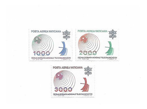 Vaticano Serie De 3 Estampillas Aereas Mint 63/5 De  1978