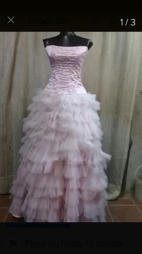 Vestido 15 Años, Fiesta, Alta Costura. N°20 (Usado)