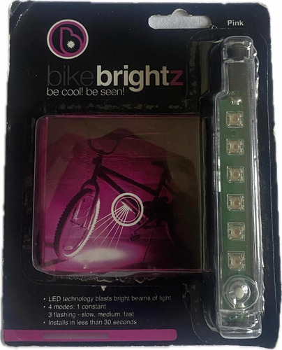 Luces P/bicicleta Brightz Color Rosa,batería Aa Caja/abierta