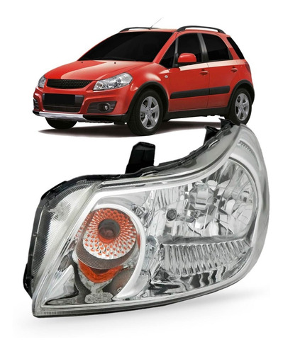 Farol Suzuki Sx4 2009 2010 2011 2012 2013 Cromado C/garantia