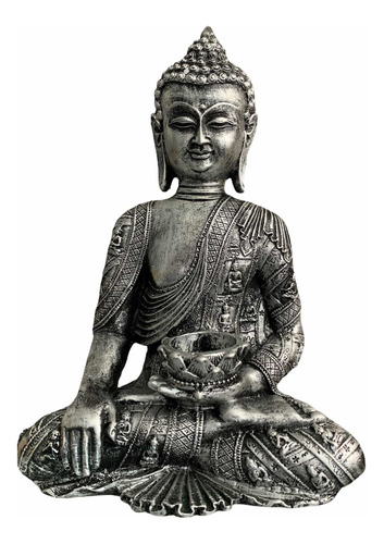 Buda, Bhumisparsha Mudra. 30cm   Resina