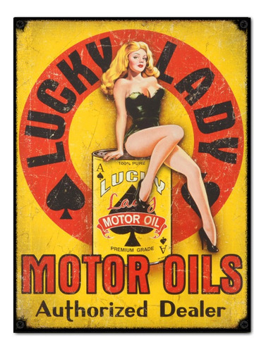 #754 - Cuadro Vintage / Pin Up Motor Auto Poster No Chapa
