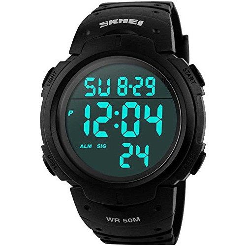 Reloj Deportivo Digital Hombre Pantalla Led Cara Grande...