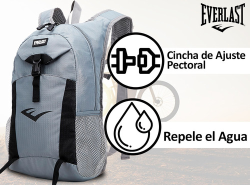 Imagen 6 de 10 de Mochila Everlast Running Liviana Trekking Deporte Diseño New