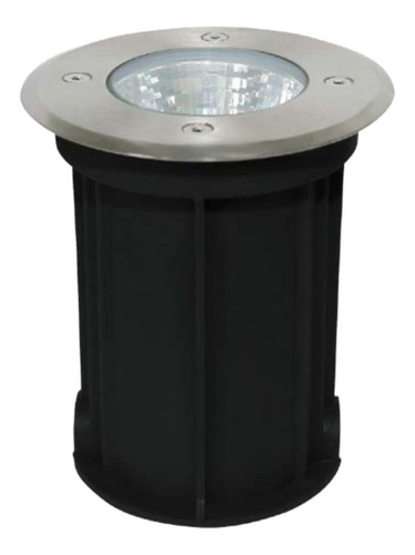 Lámpara De Piso Led Empotrable Estevez Foco Mr16 Gu5.3 Estructura Negro