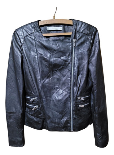 Campera De Cuero Marca Mango (Usado)