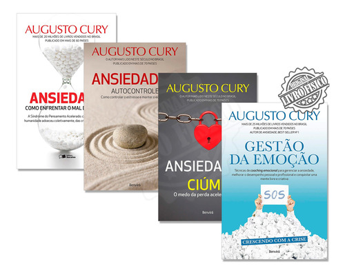 Kit Coleção Livros Ansiedade + Livro Gestão Da Emoção