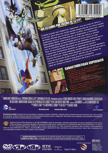 Superman Contra La Elite Dc Comics Pelicula Dvd