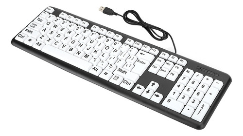 Teclado Usb De Baja Visión Con Teclas De Letra Grande