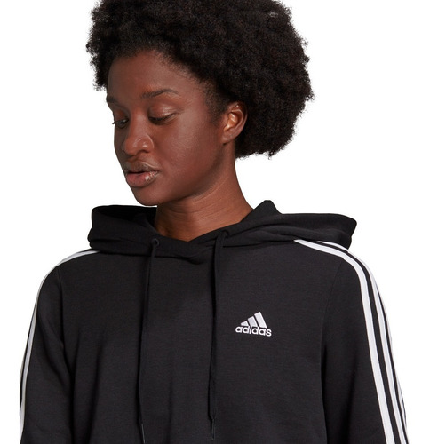 Imagen 5 de 7 de Sudadera adidas Mujer Con Gorro 3-stripes